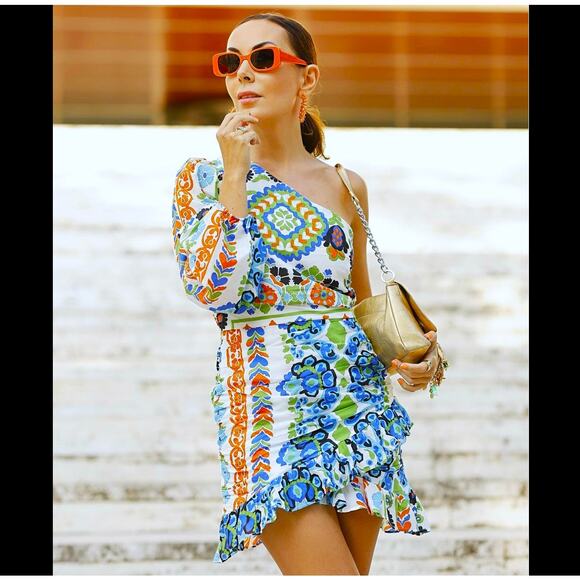 RARE!!! MANGO Asymmetrical Short Dress NWT - Picture 5 of 16